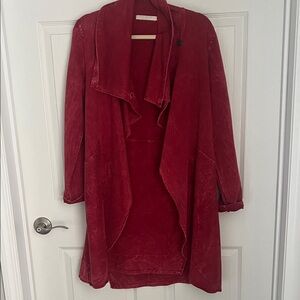Elegant Women's Red Trench Coat
